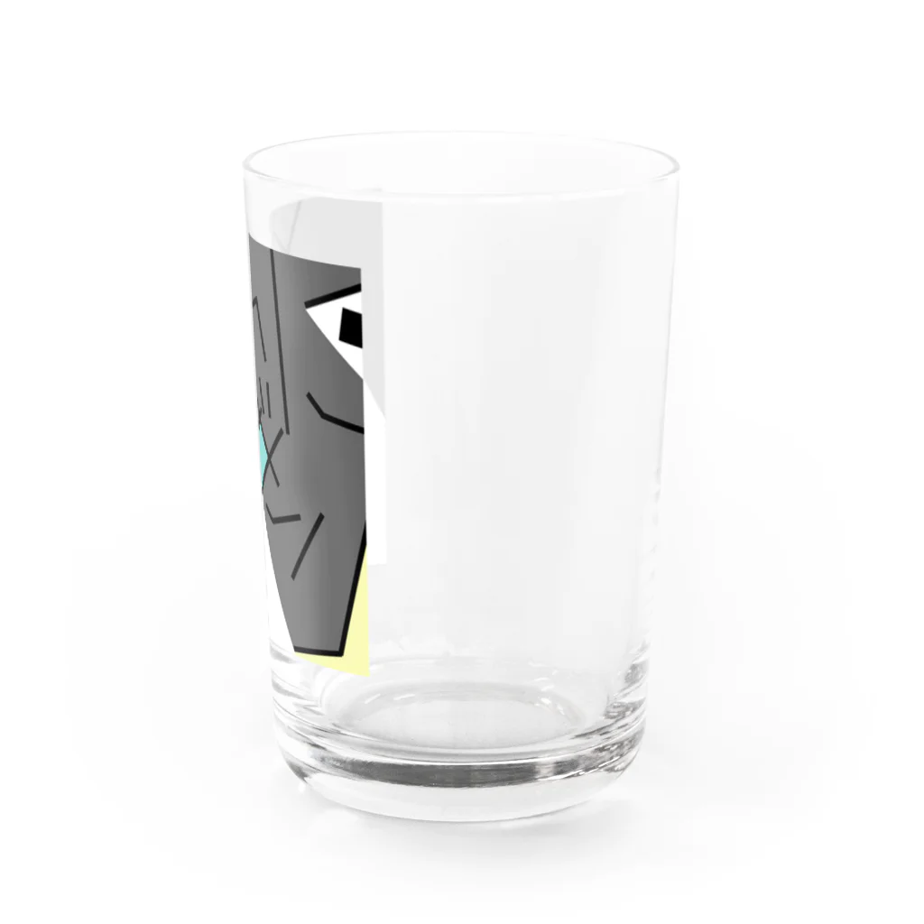 猫ねこネコ堂　SUZURI店のおにぎり Water Glass :right