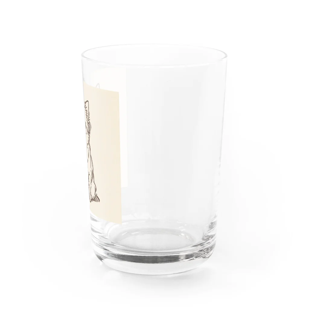 チワワのすももdear.moのチワワのおすわりできるもん Water Glass :right