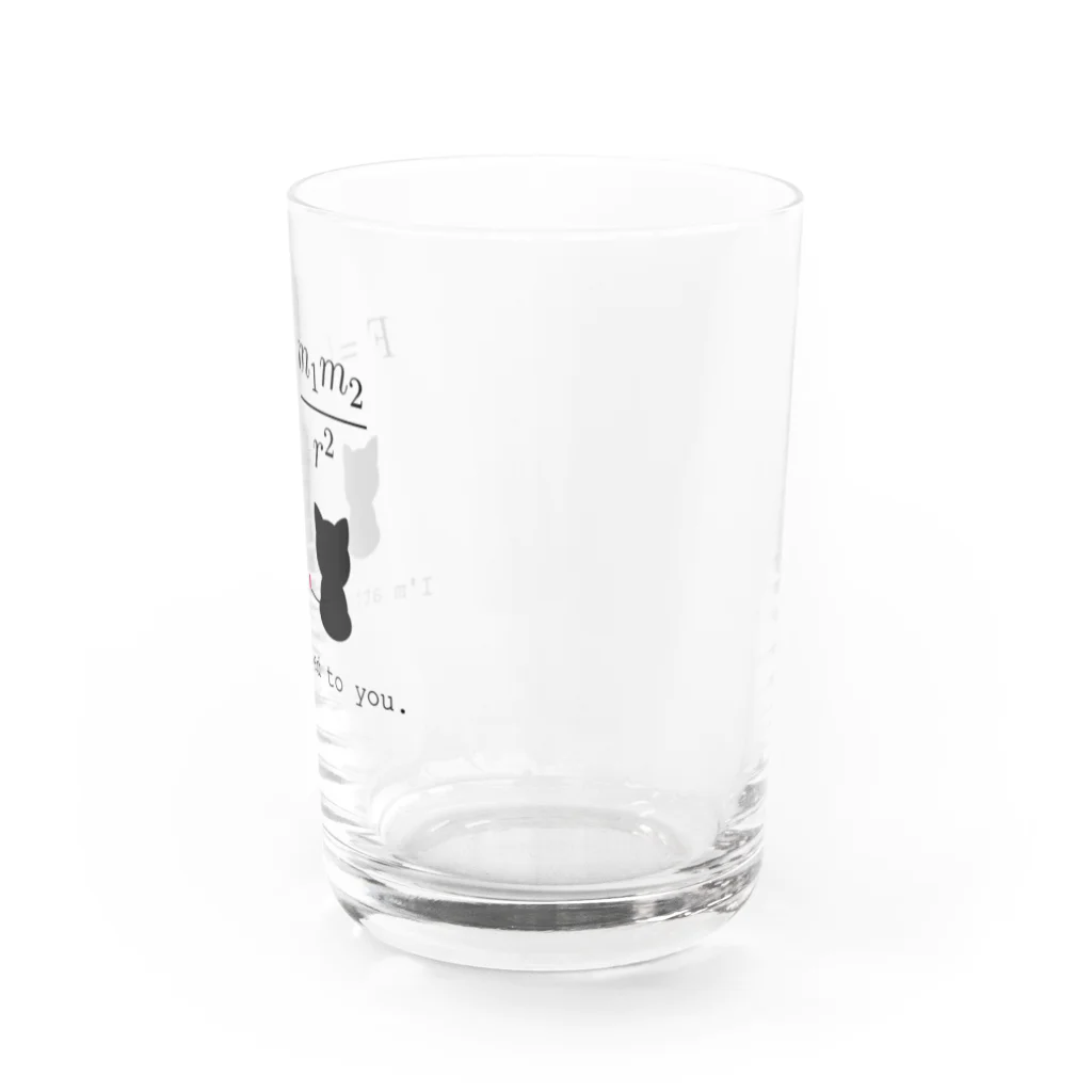 yuko_suzukiのニュートンの万有引力の法則と猫 Water Glass :right