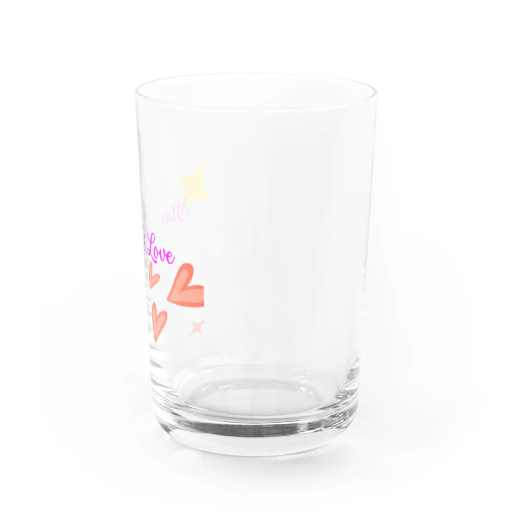 あすたんしょっぷのかわいいロゴふちなしver. Water Glass :right