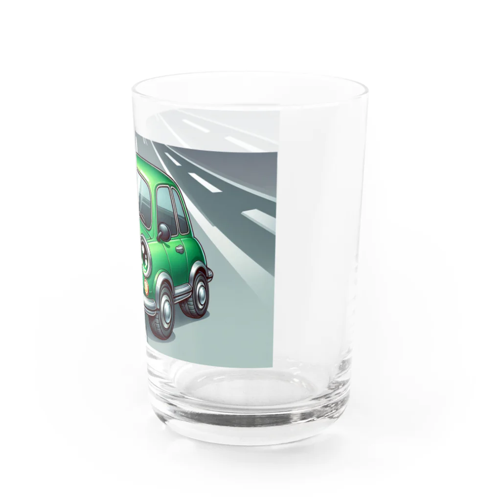 kawadangoのかわいい緑の車 Water Glass :right