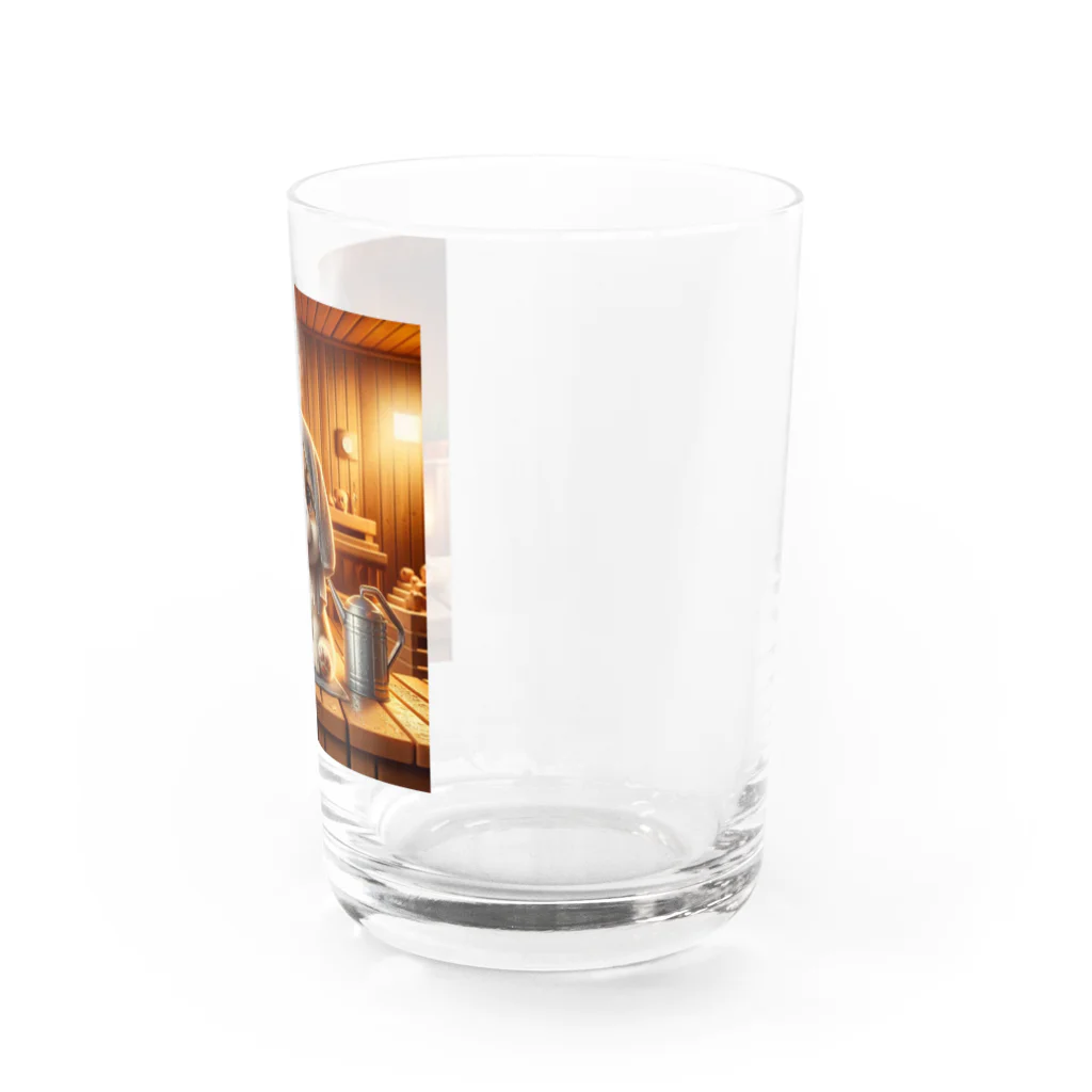 サウナーグッズショップのわんこがサウナ Water Glass :right