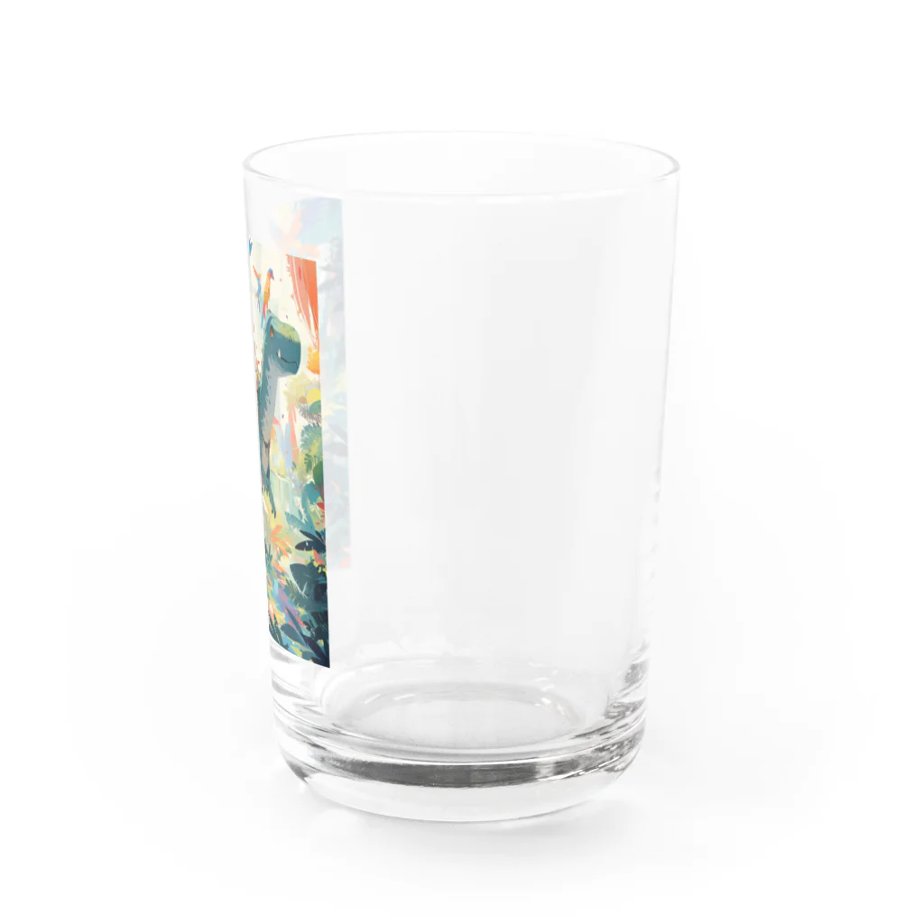 AQUAMETAVERSEの恐竜とジヤングル探検　なでしこ1478 Water Glass :right