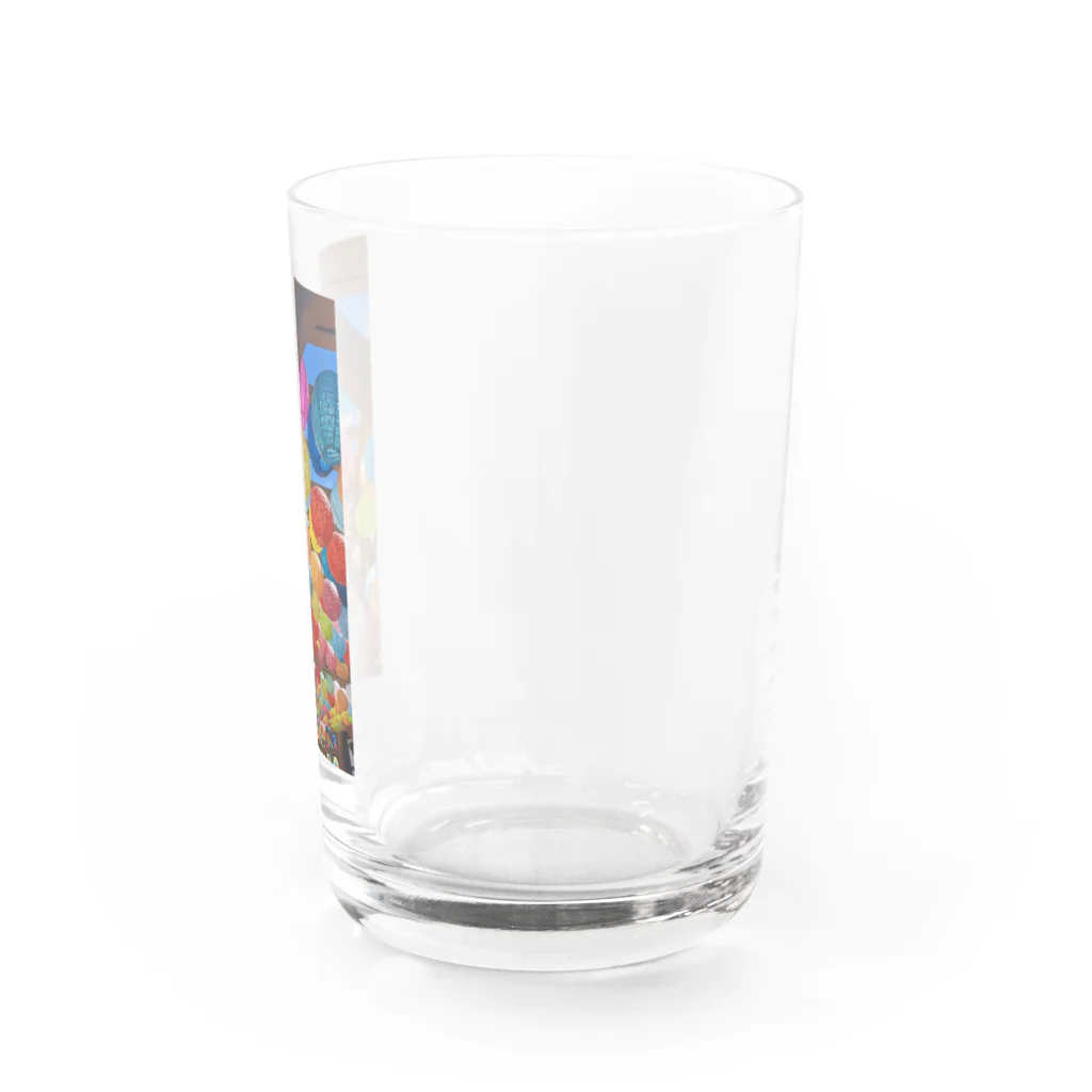 yamonokimotiの柱とランタンと青空 Water Glass :right