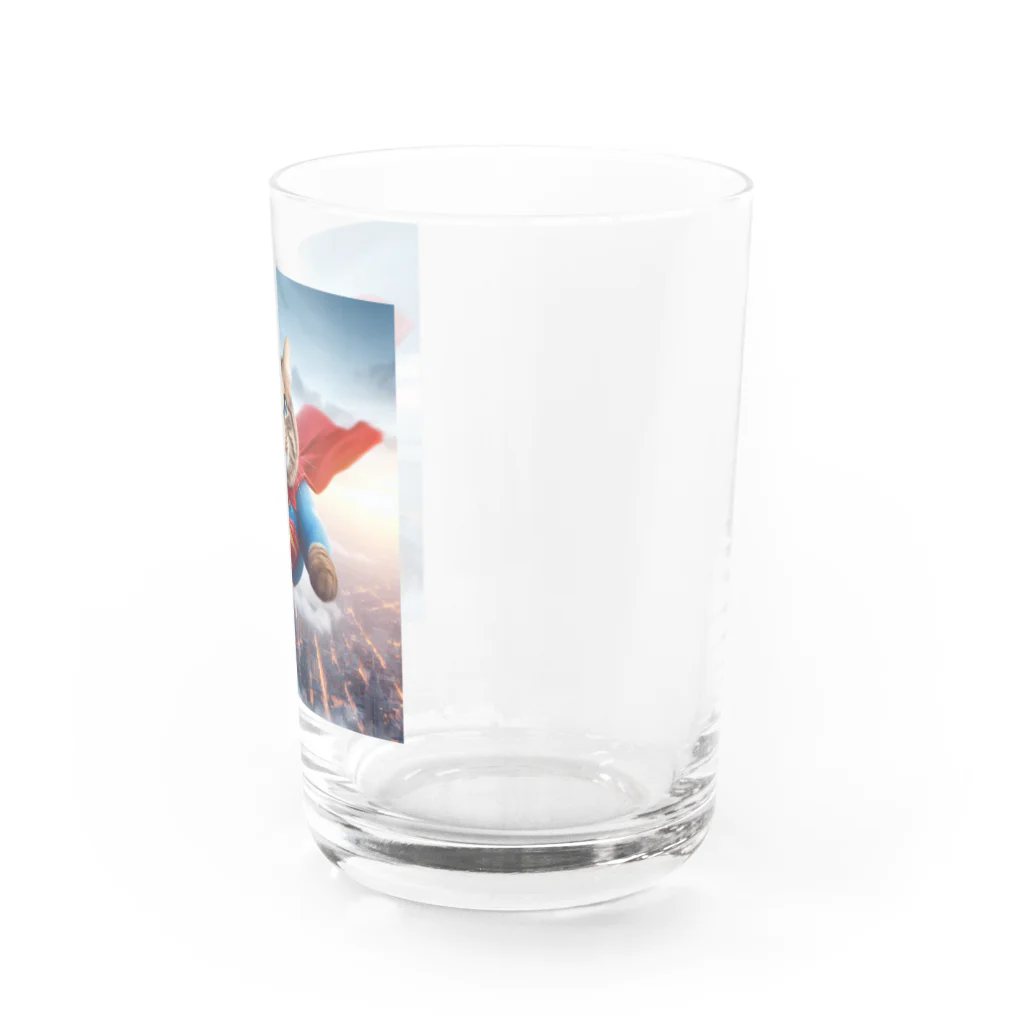 K工房のニャンコヒーロー Water Glass :right