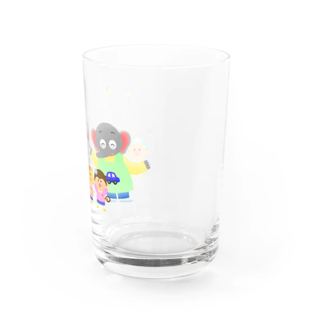 エレファント先生と虹色こどもたちのエレファント先生キラキラ Water Glass :right