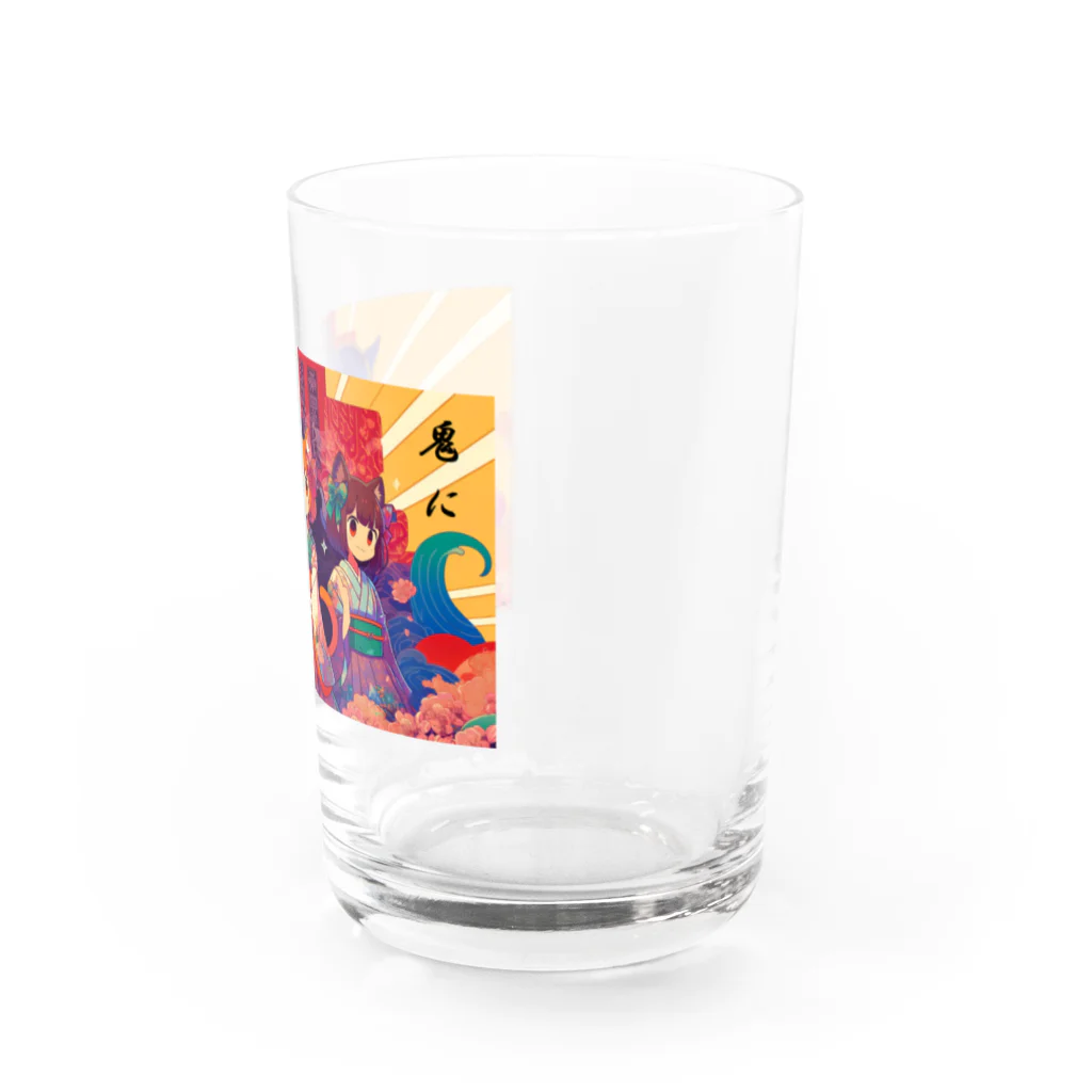 HiroLink's Shopのことわざ物語：鬼に金棒 Water Glass :right