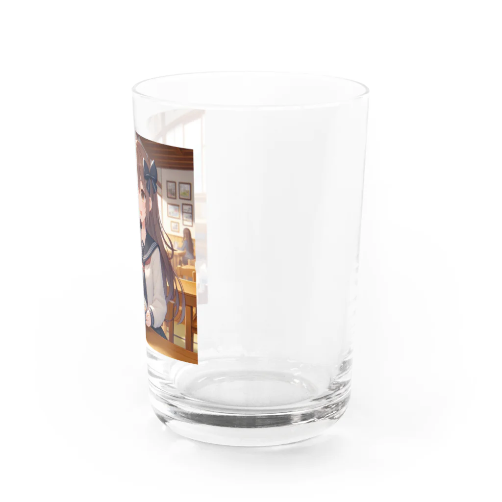 SWQAのうどんを食べるjk Water Glass :right