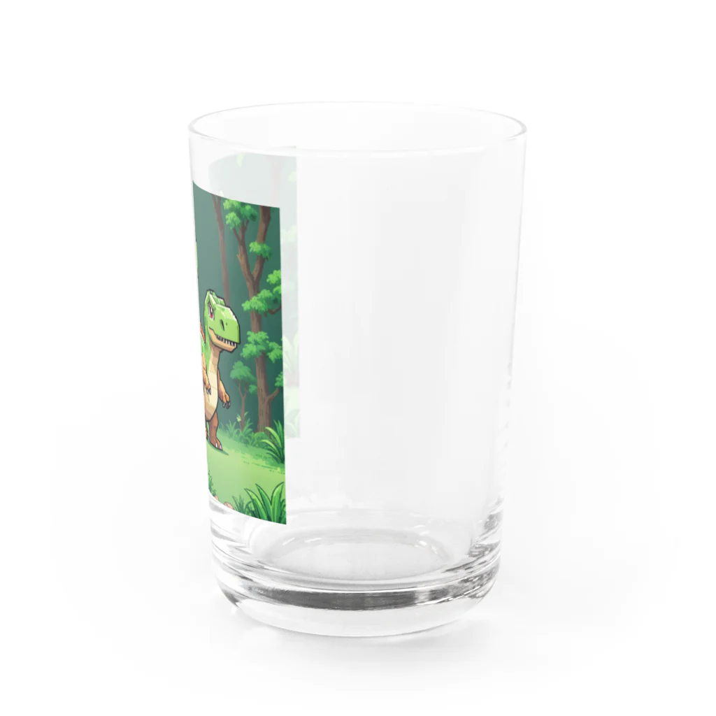 OTIRUBUTUBUTUのいきわかれ恐竜 Water Glass :right