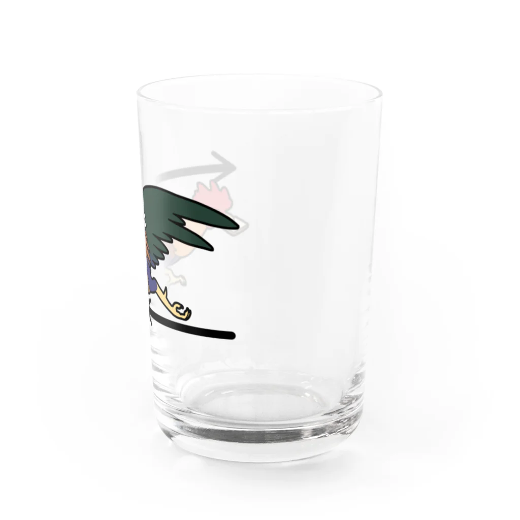 しもべ(鶏勉強中)のいっけなーい遅刻遅刻ー！地鶏 Water Glass :right