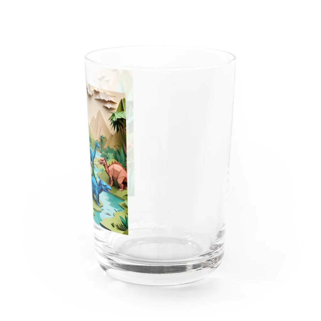 OTIRUBUTUBUTUの折り紙でザウルス Water Glass :right