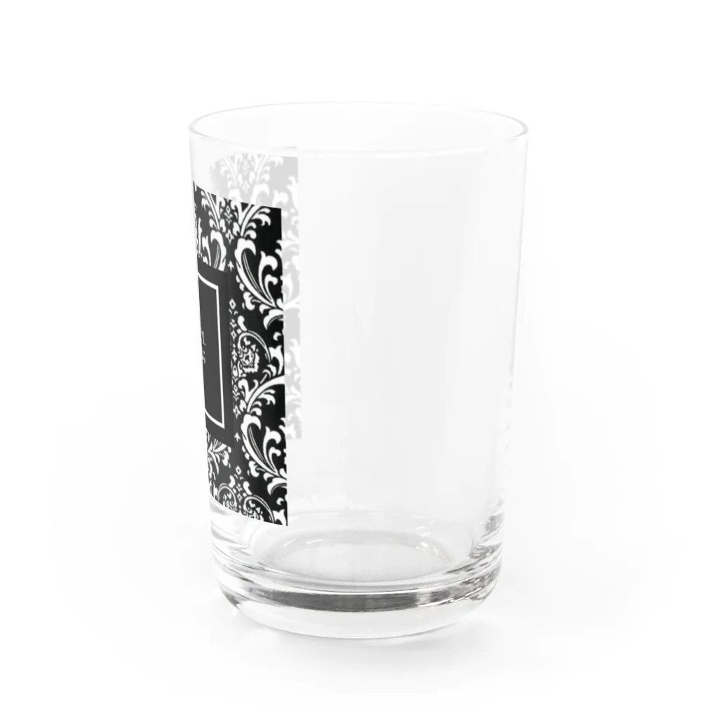 ROYAL PrincessのROYAL KINGダマスク柄BLACK Water Glass :right