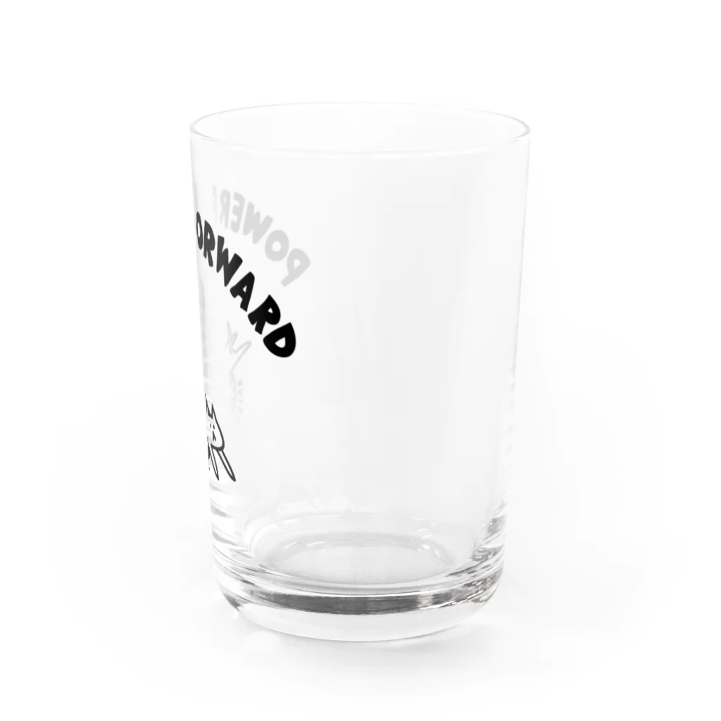 PokuStarのバスケットボール　パワーフォワードなネコ Water Glass :right
