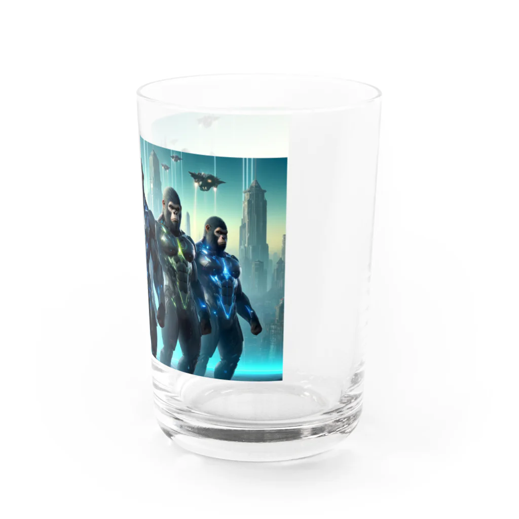 Animal_hero-457_AsukaYamamotoの未来のヒーローに変身したゴリラ Water Glass :right