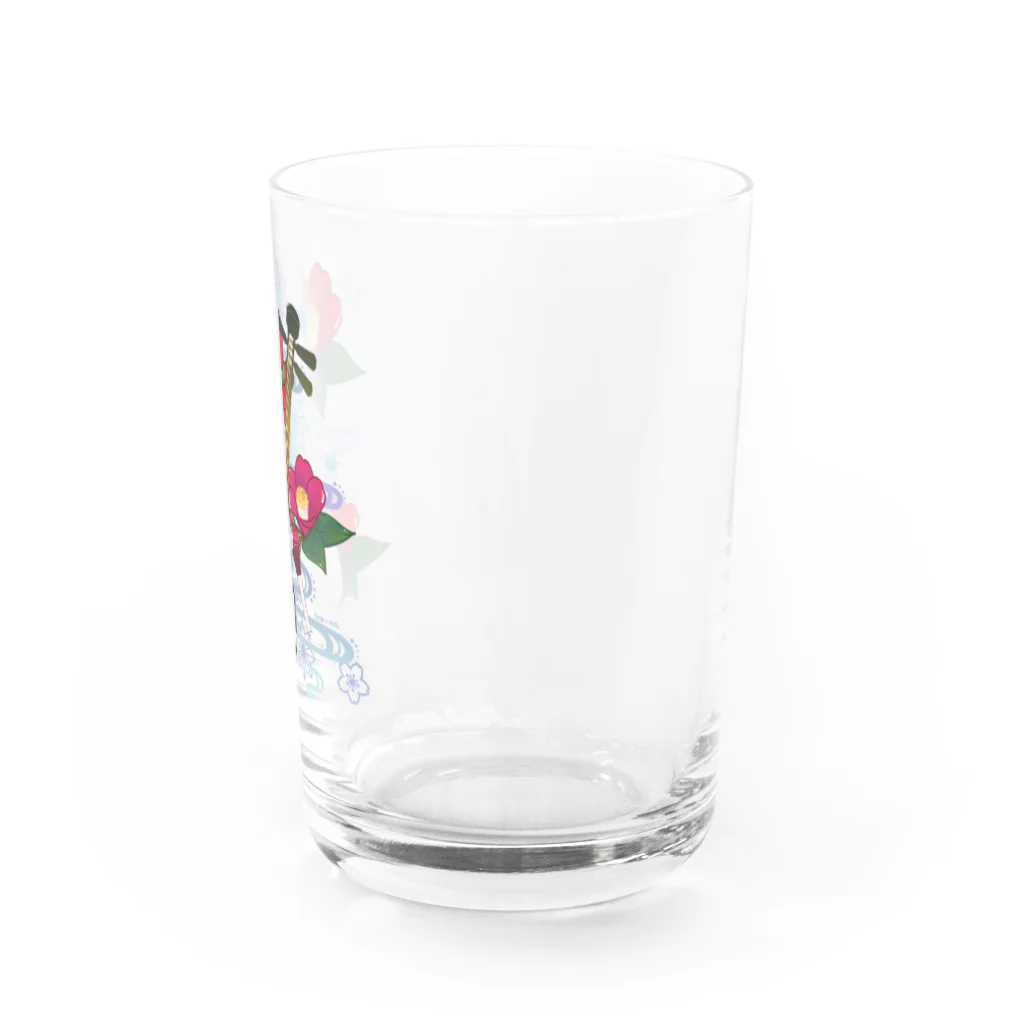 綾錦工房 りこりすの三味線 -雪月花- 【椿】 Water Glass :right