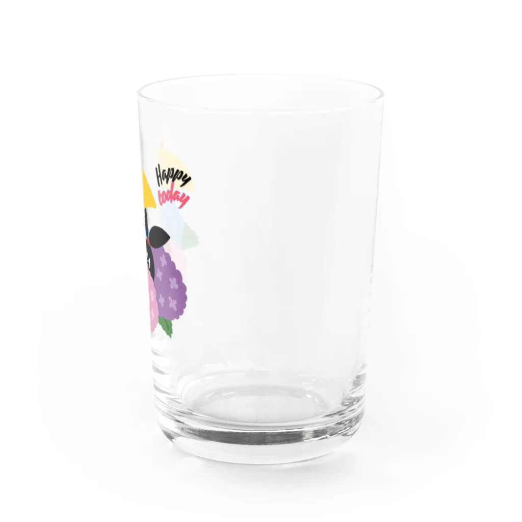 るんるんshopのあじさい Water Glass :right