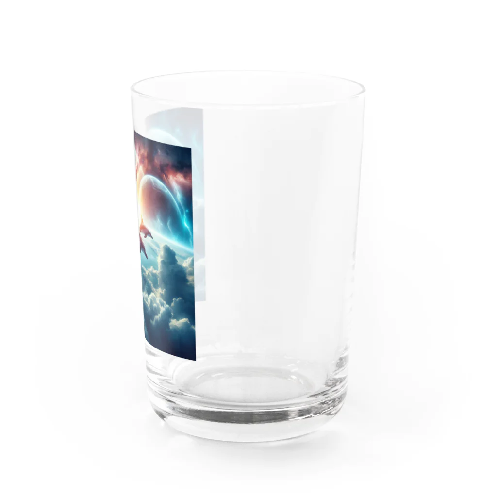 Mangetu2024の宇宙海（イルカ） Water Glass :right