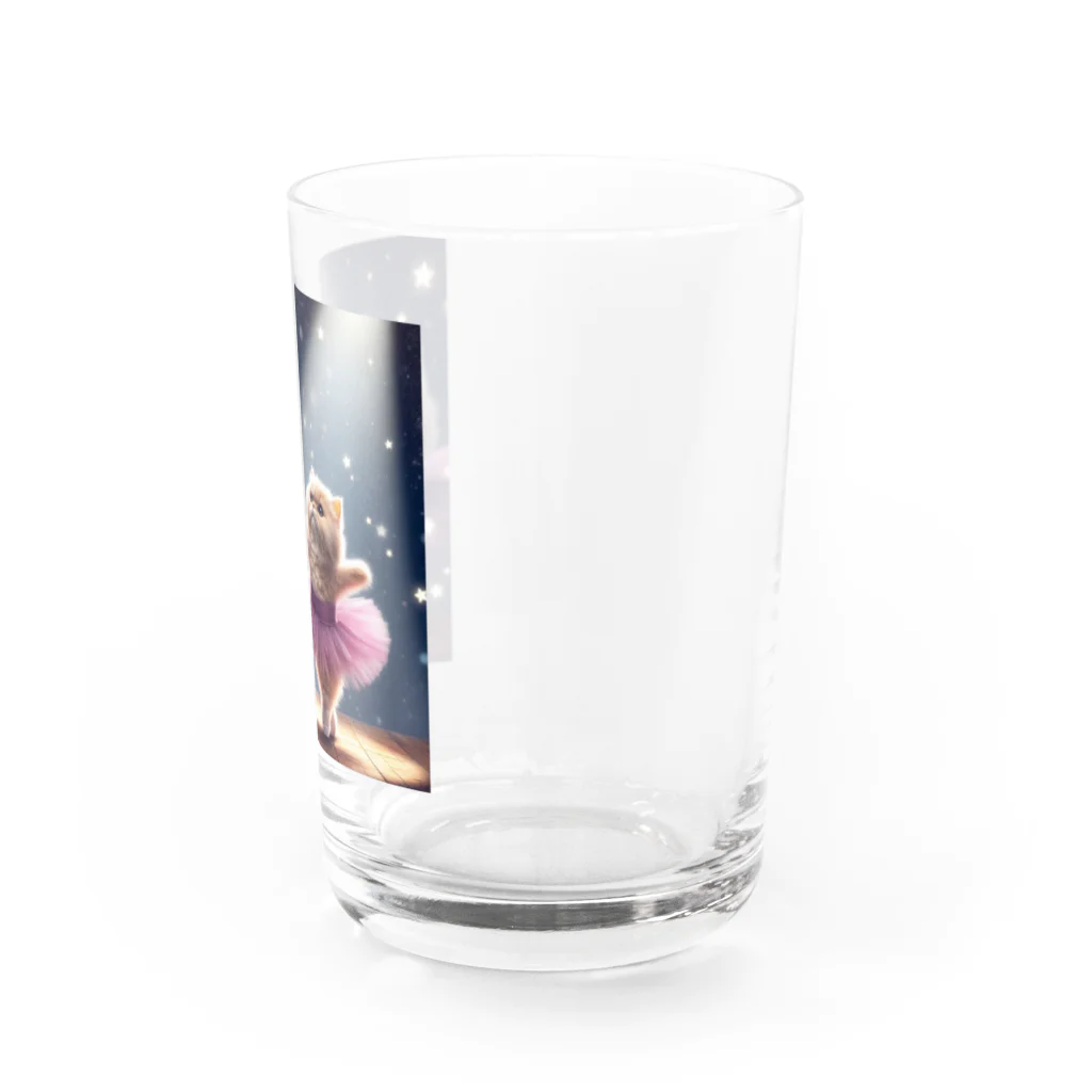 とてもすてきマートの猫バ(パープル) Water Glass :right