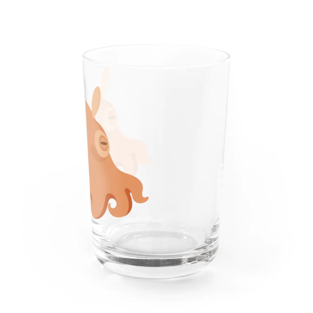 kimchinの宇宙人のようなキュートでかわいい深海魚の仲間メンダコ Water Glass :right