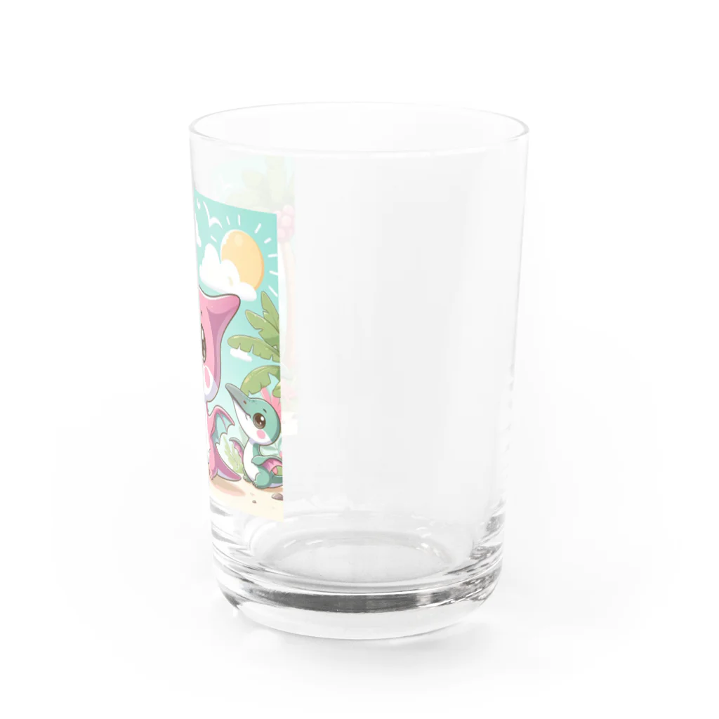 dinosaur_brothersのべびぃプテラ③ Water Glass :right