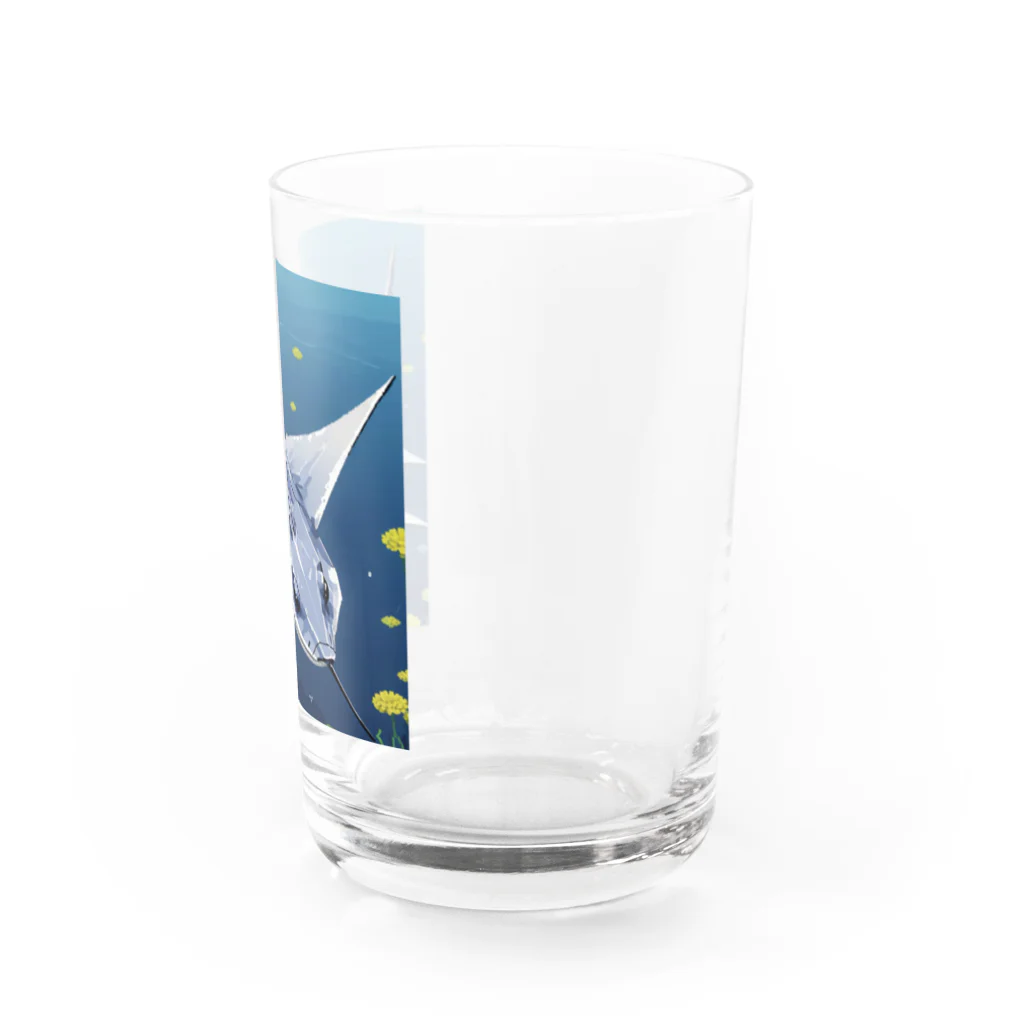 SUZURI56のドット絵ノコギリザメ Water Glass :right