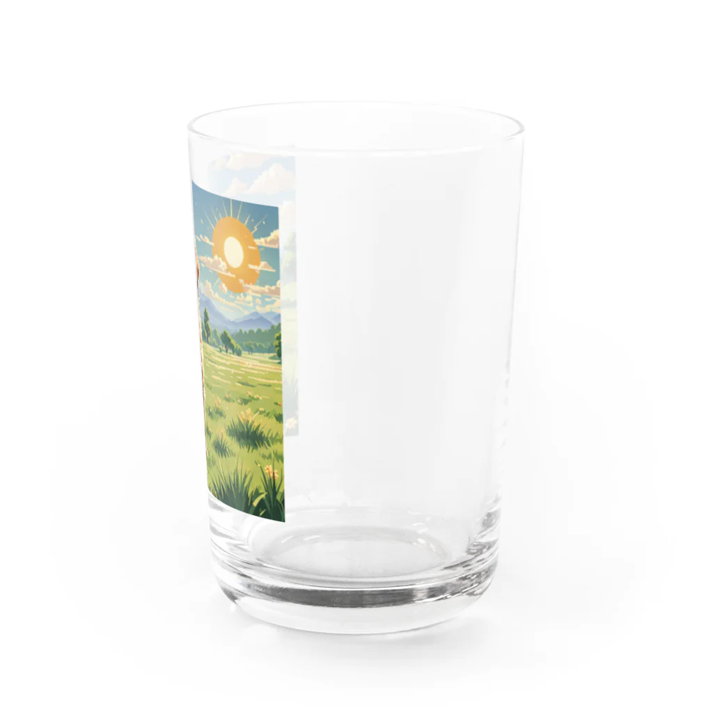 AI副業屋のショウのドット絵のゴールデンレトリバー Water Glass :right