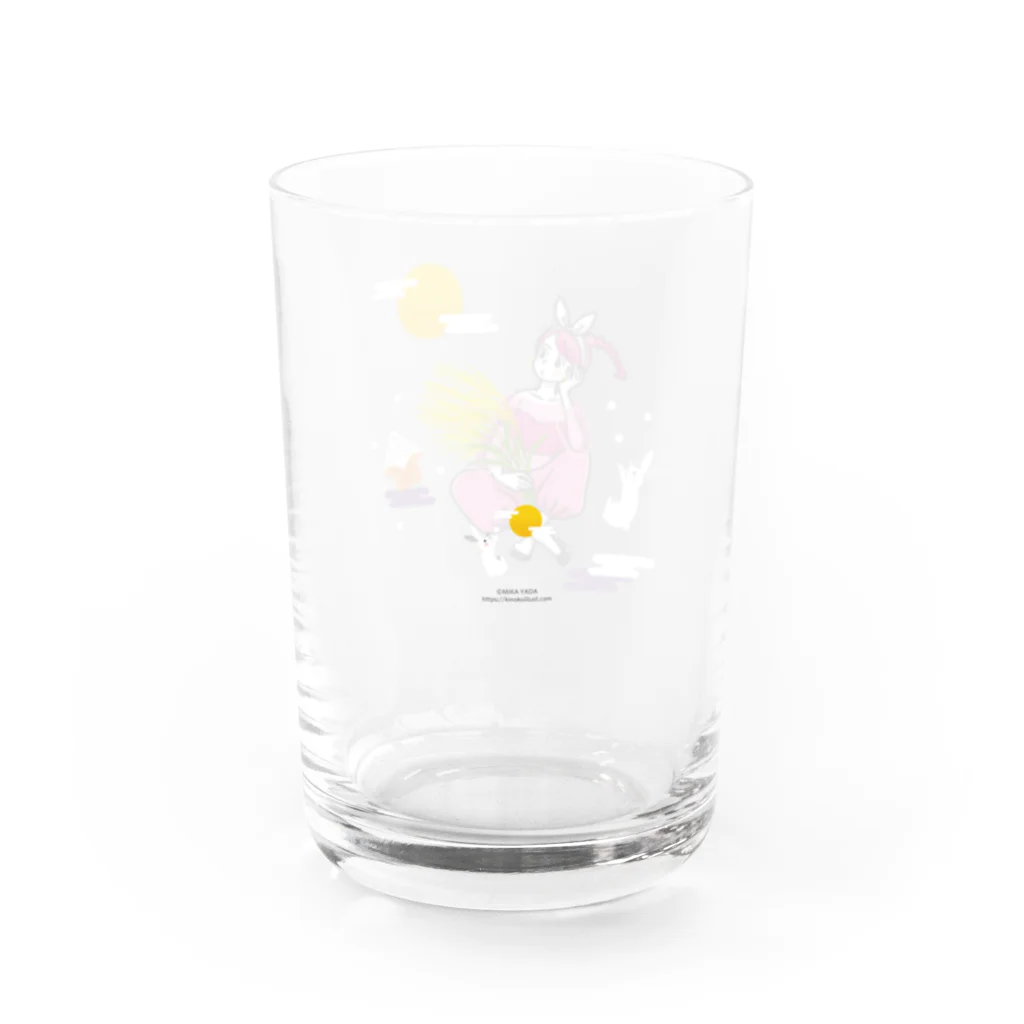 MIKA YADA illust shopの9月お月見の夜、うさぎと Water Glass :right