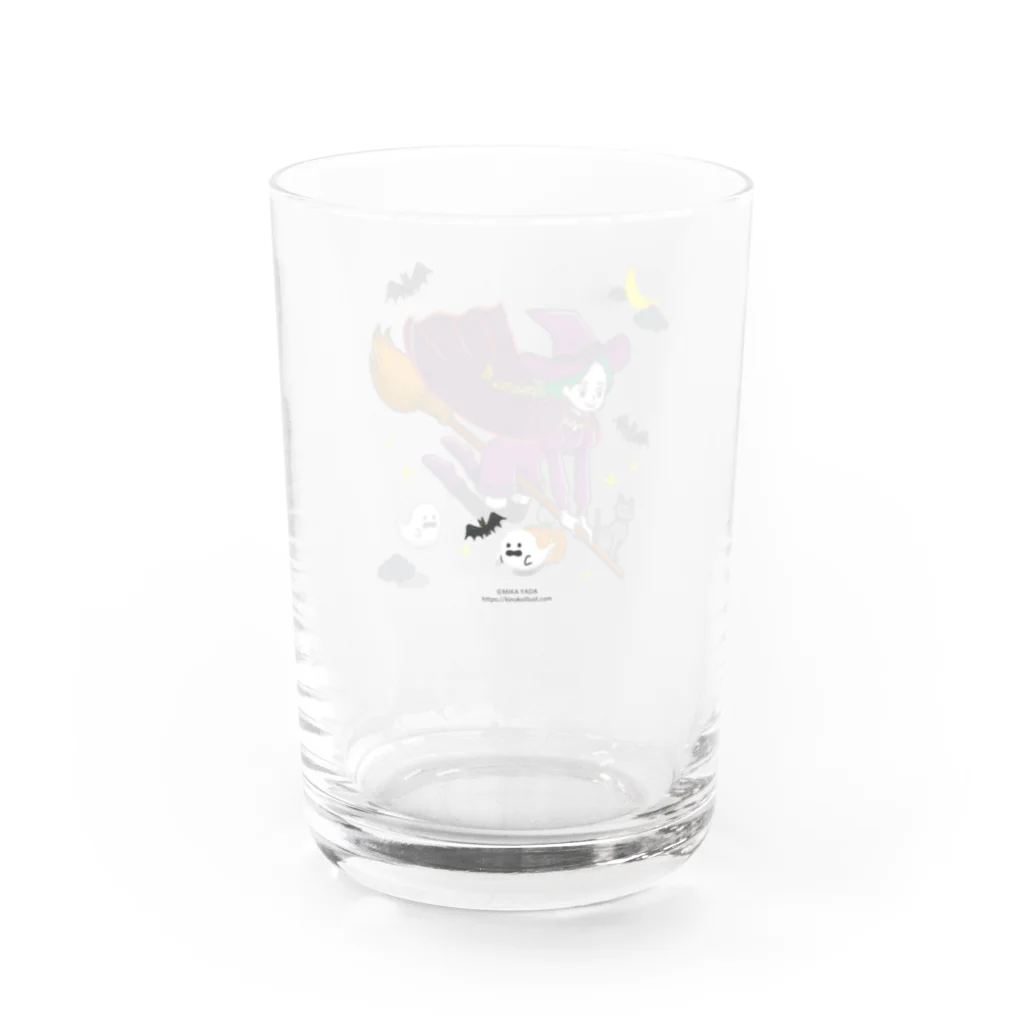 MIKA YADA illust shopの10月ハロウィンの夜、魔女が行く Water Glass :right