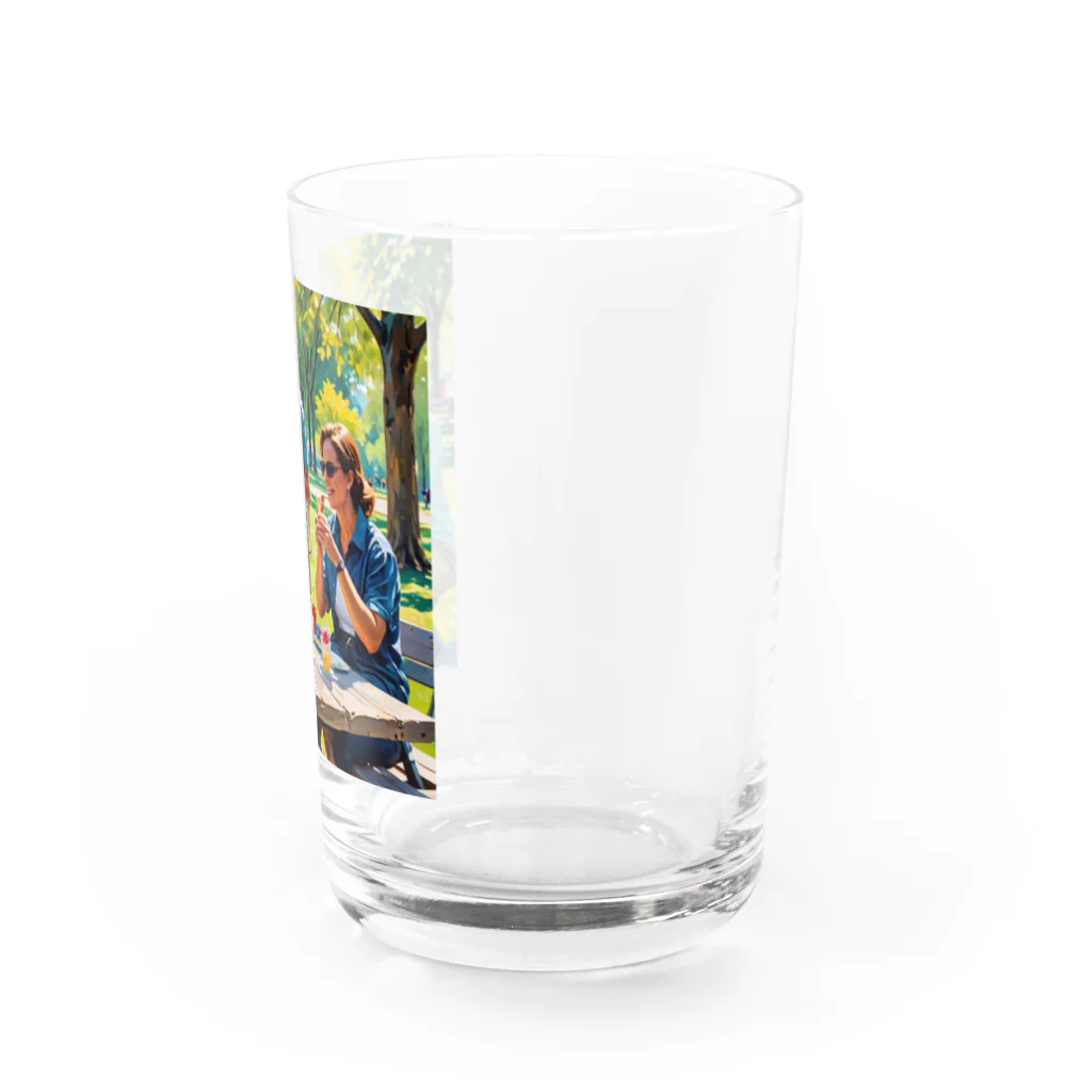 hitayakiのアイスクリームを楽しむ家族 Water Glass :right