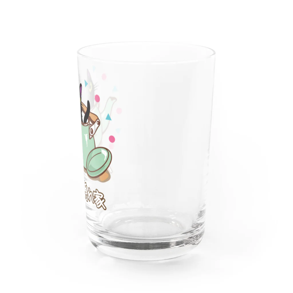 AckeeWolf Art Shopの猫の今日の隠れ家 Water Glass :right