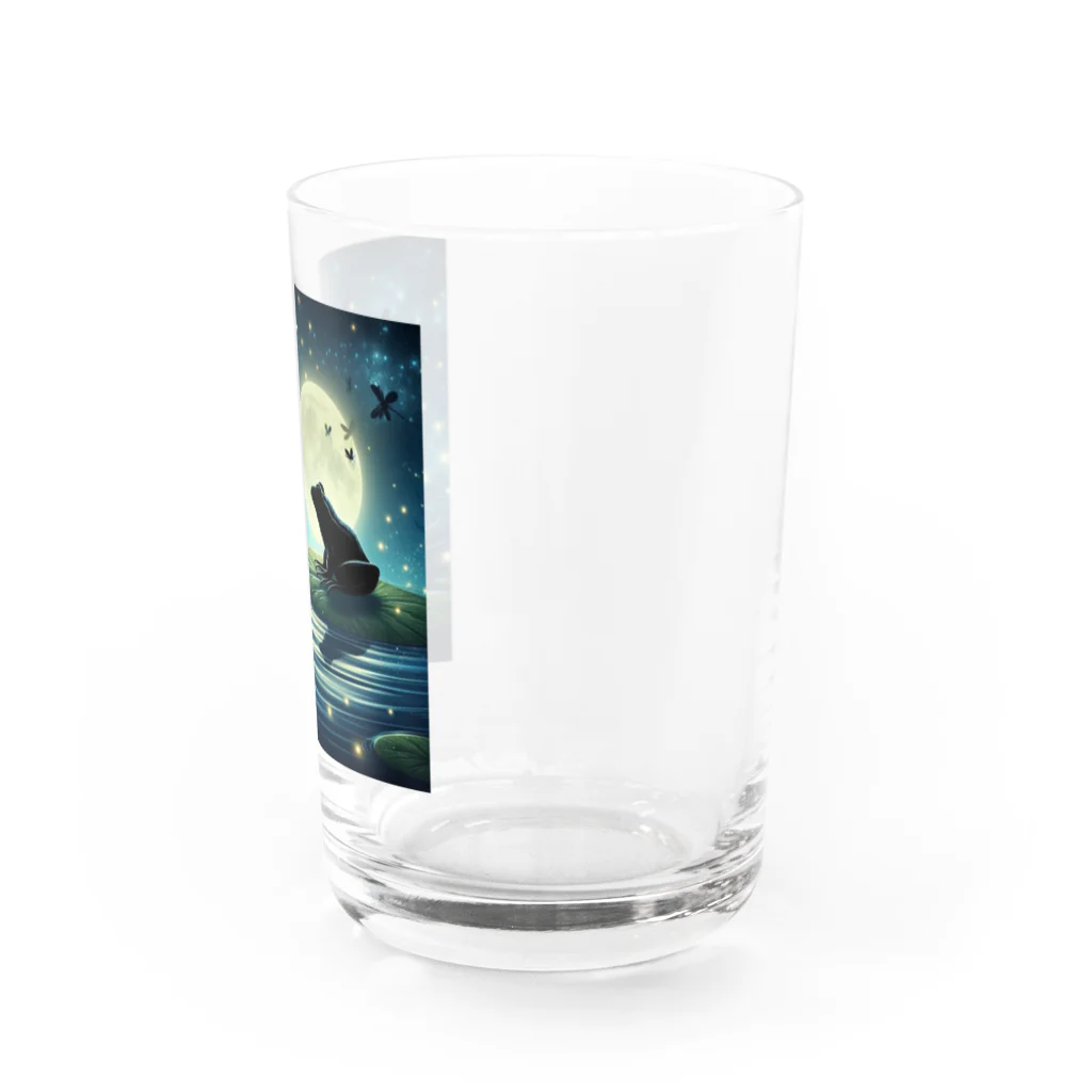 ususio1431の月夜のカエル Water Glass :right