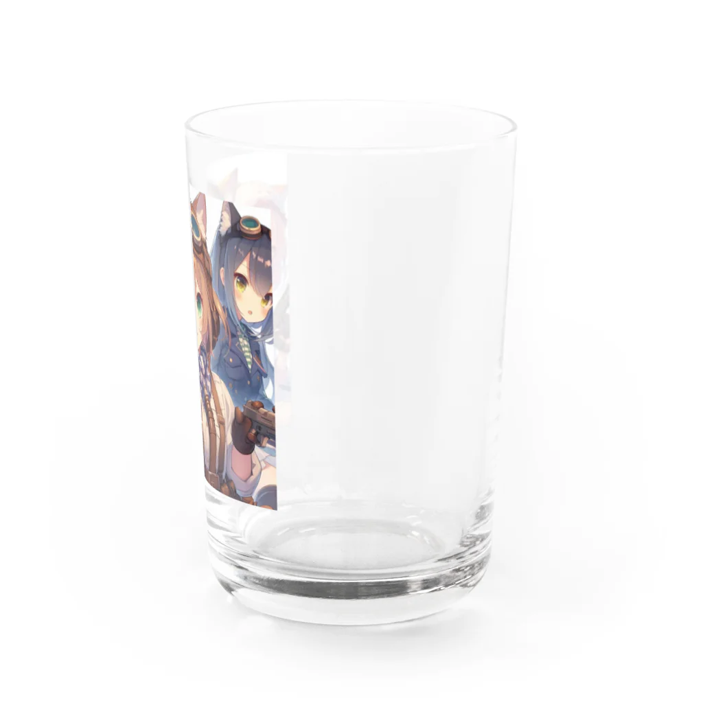 SWQAの猫パイロット仲間たち Water Glass :right