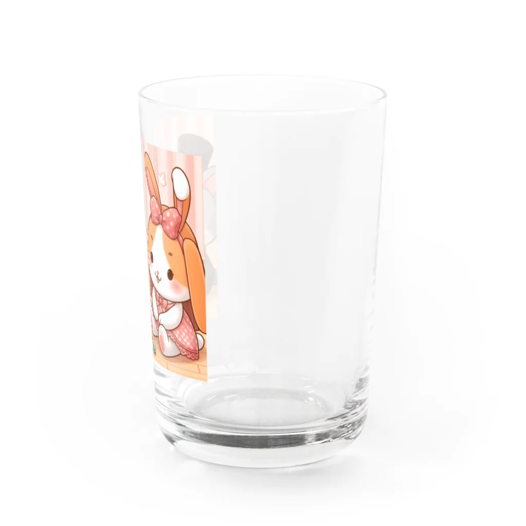 us shopのネコとウサギの戯れ Water Glass :right