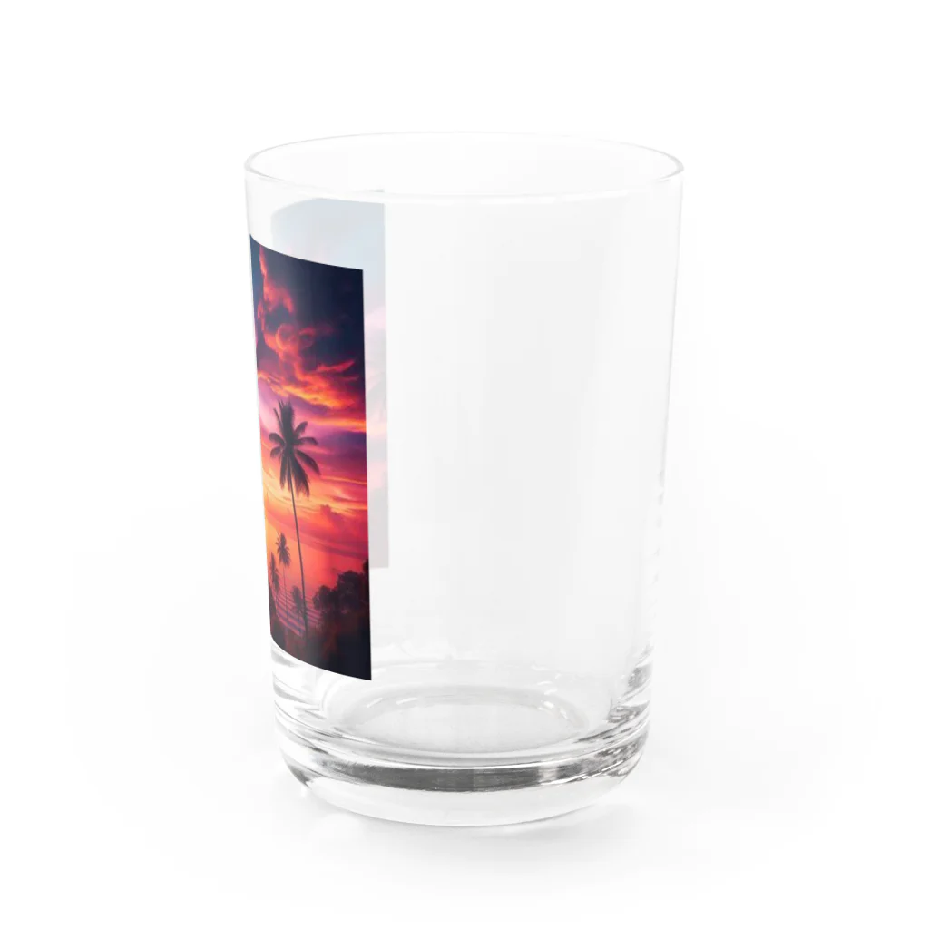Rパンダ屋の「美しい夕焼け」グッズ Water Glass :right