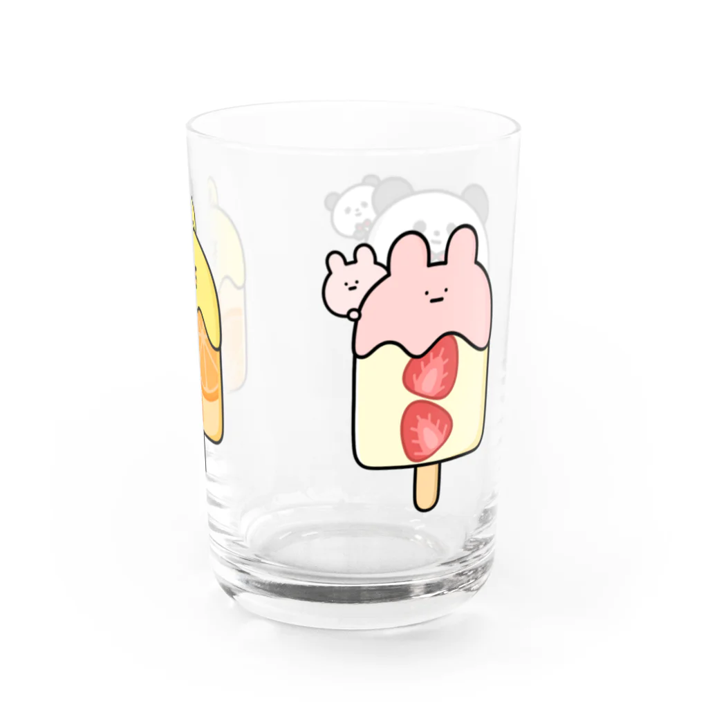 ぴょんずのおみせのアイスな3びき Water Glass :right