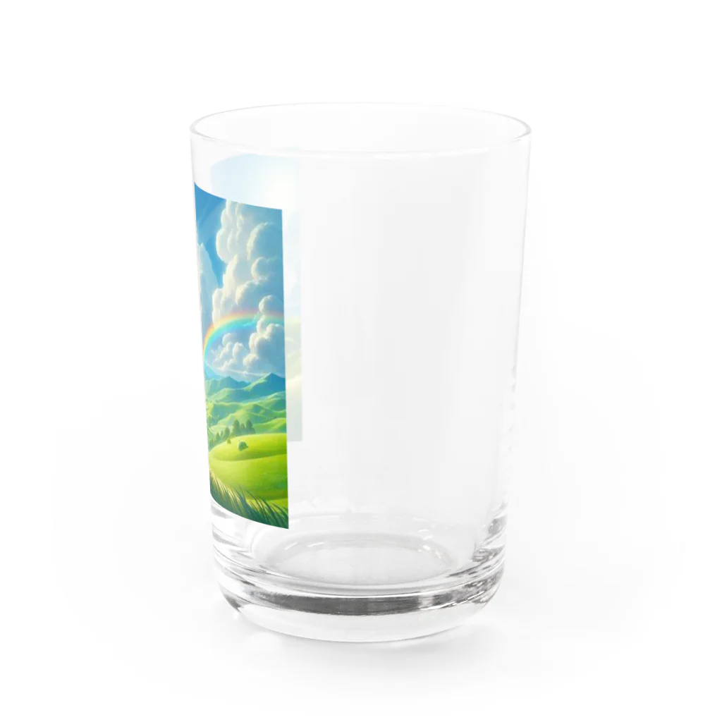 Rパンダ屋の「美しい緑の風景」グッズ Water Glass :right