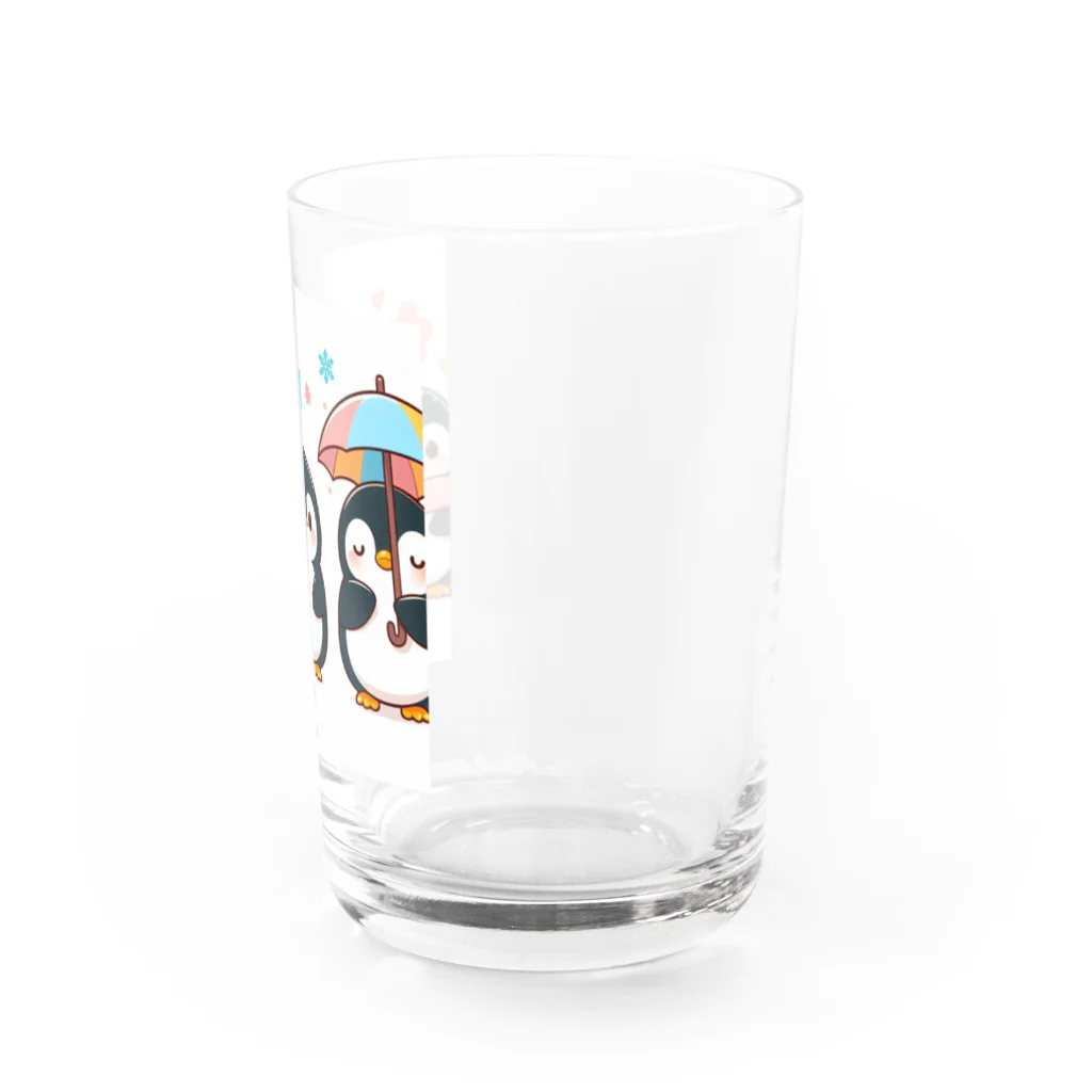 柴犬しばわんこhana873の可愛いペンギントリオ Water Glass :right