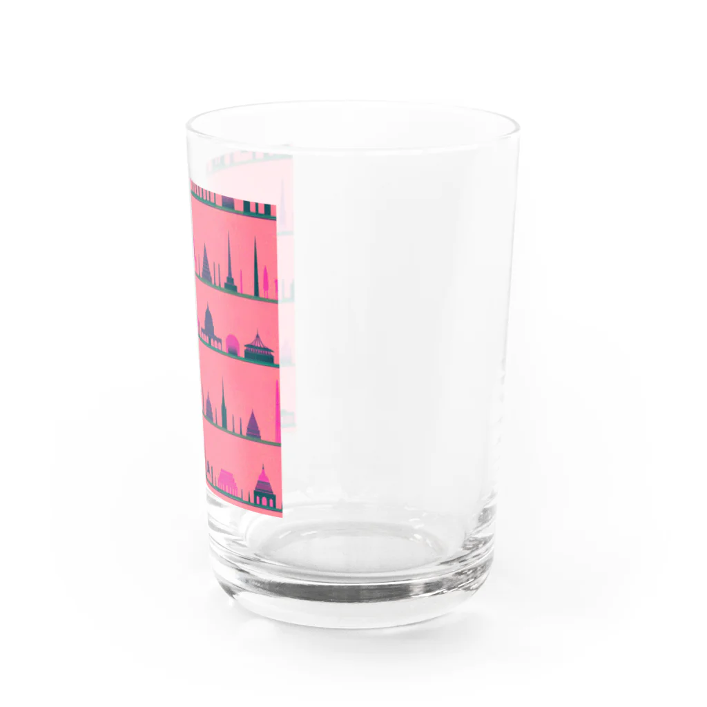 ASUTOMIのビルグッズ桃色 Water Glass :right