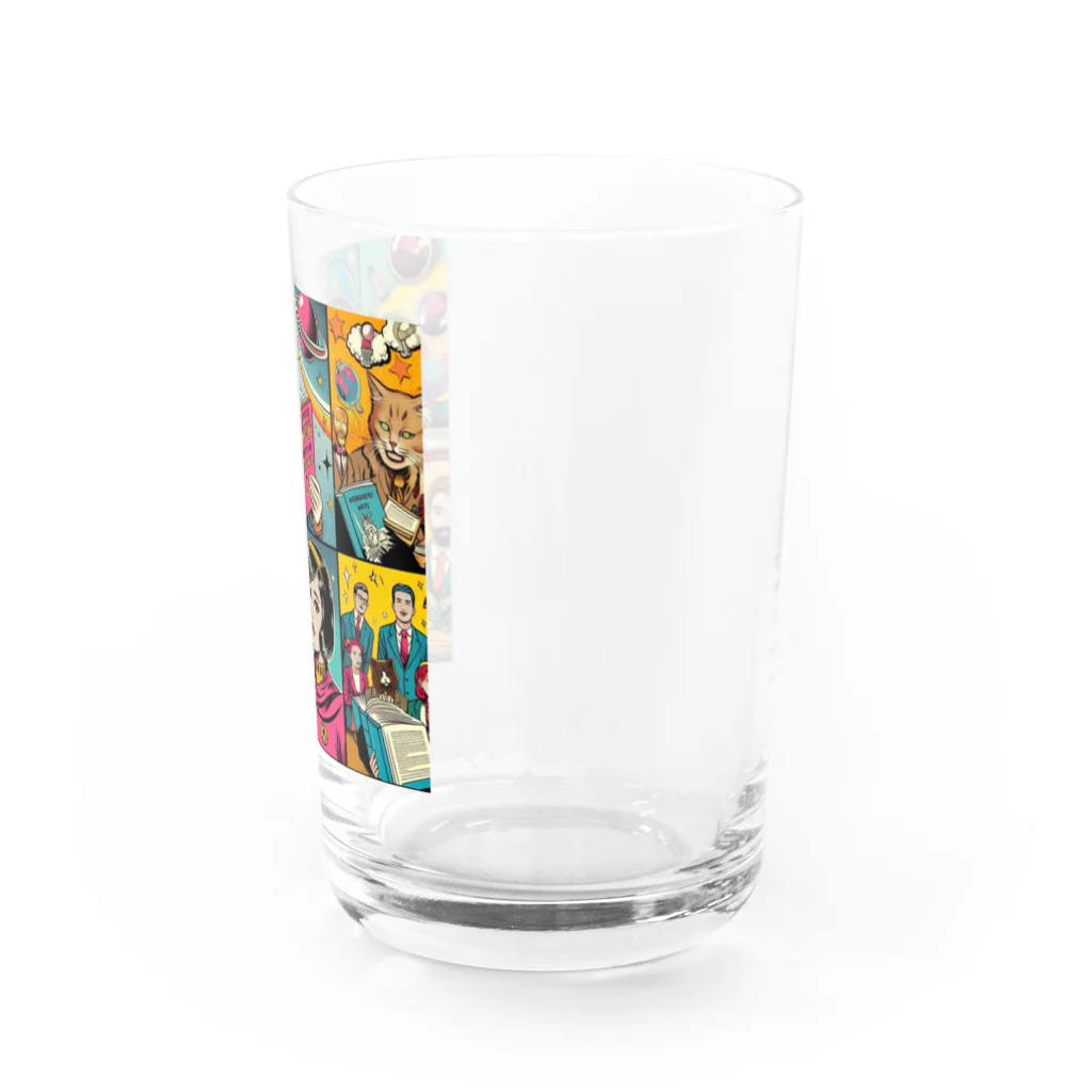 Deltaの可愛いレトロな女の子のイラスト Water Glass :right