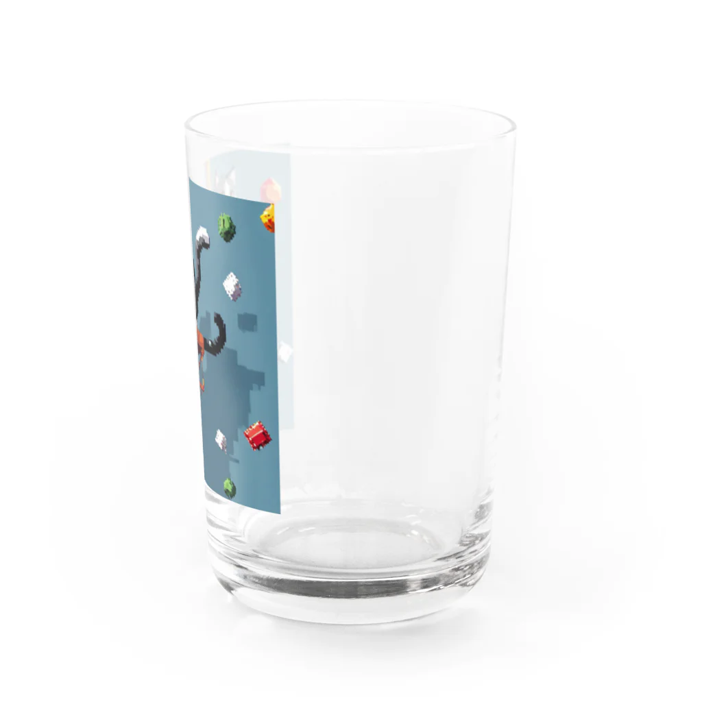 HIROKITI_HAPPYのキャットタワーで遊ぶ猫 Water Glass :right