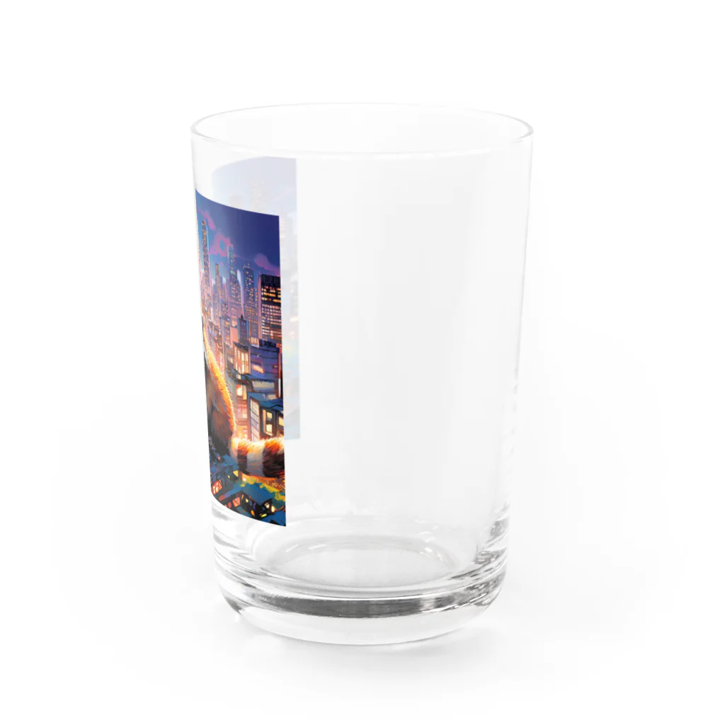 アニマル アイテム ショップの東京のたぬき Water Glass :right