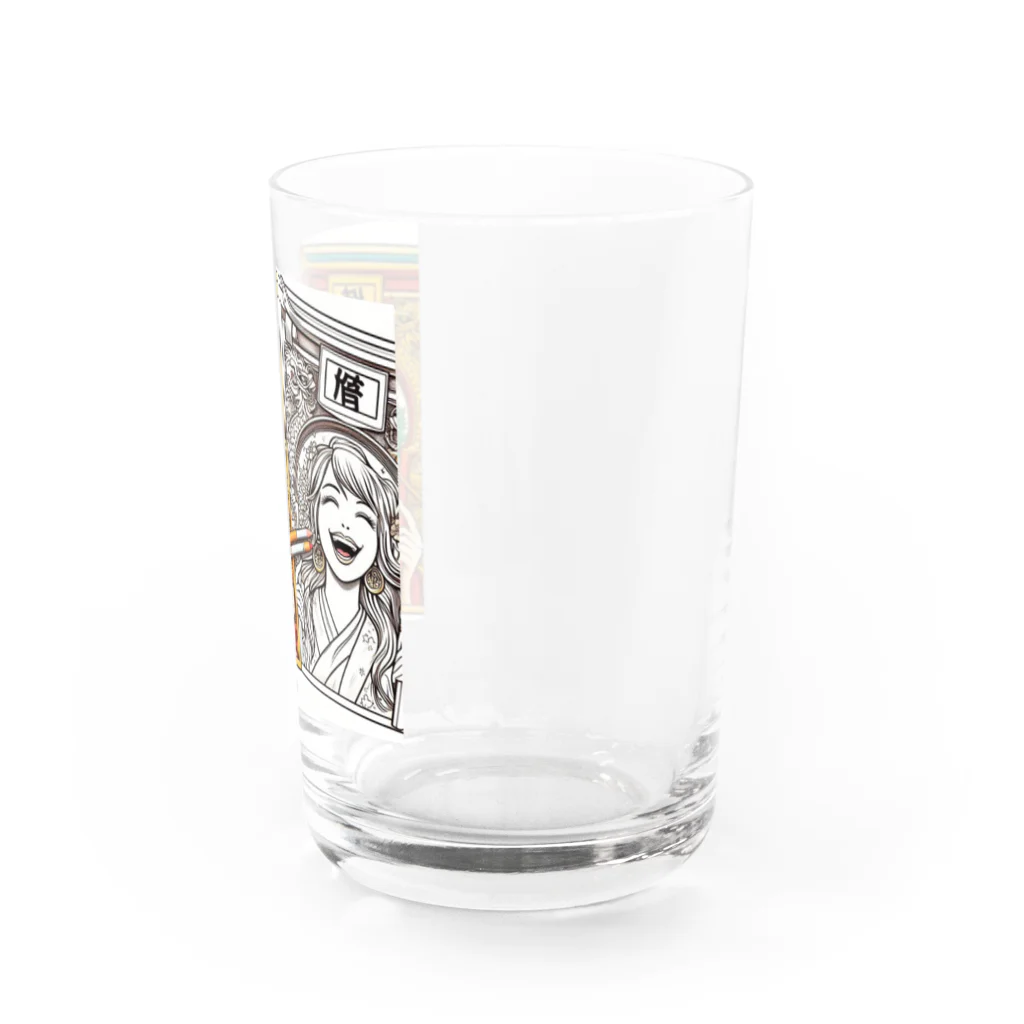 39キリリンの笑う門には福来る Water Glass :right