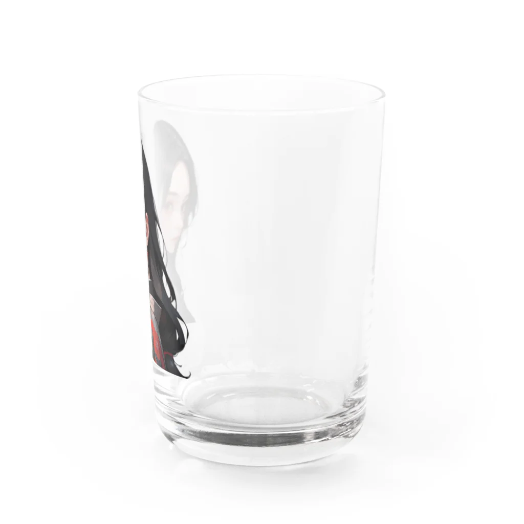 LONGSTONEの赤いピアスの着物美人 Water Glass :right