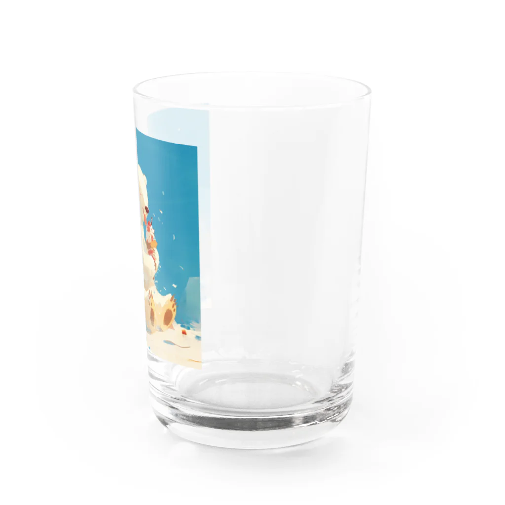 STUDIO OBAKERONのシロクマくんのおやつ Water Glass :right