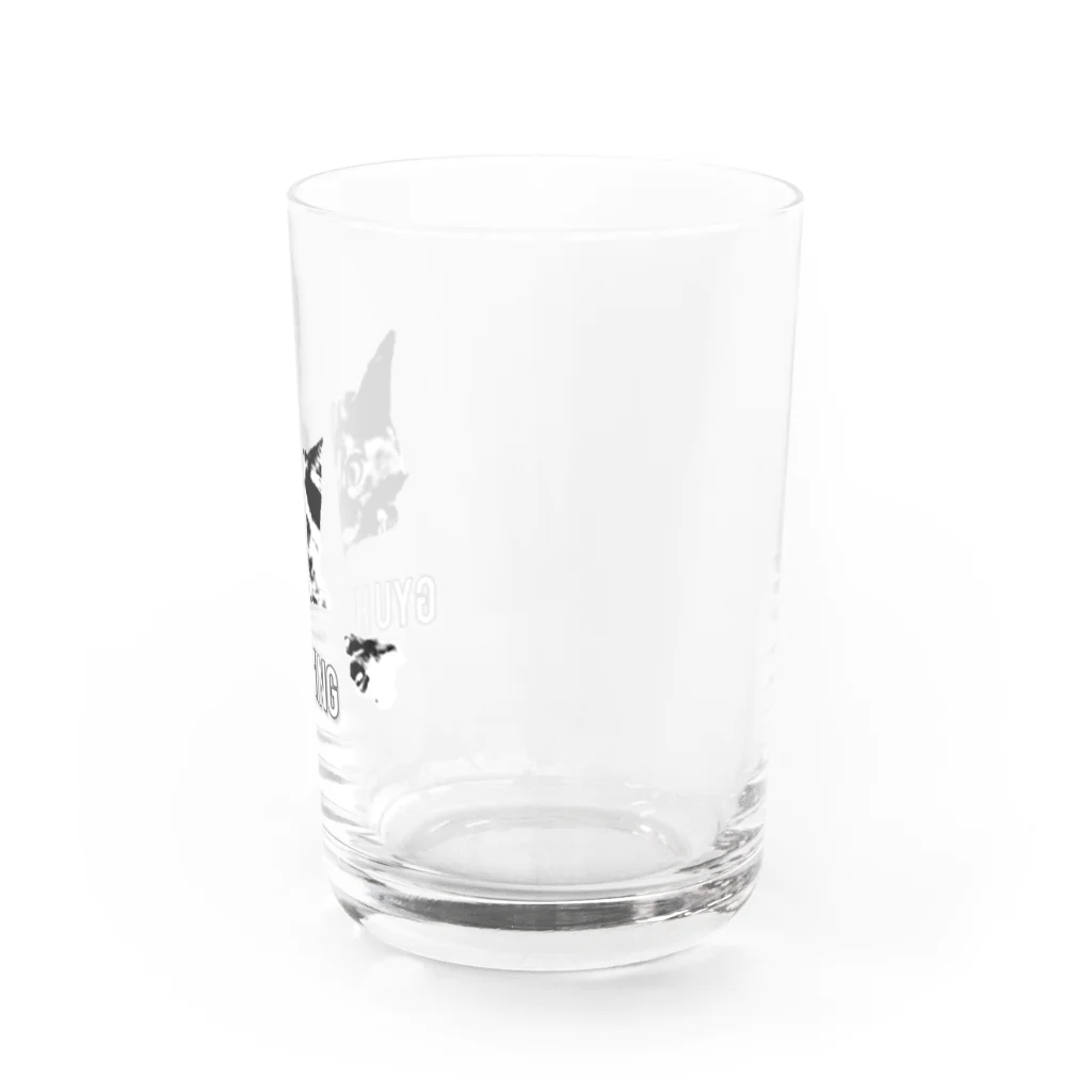 izuU shopのさび猫まさみのぎゅっとハグ Water Glass :right