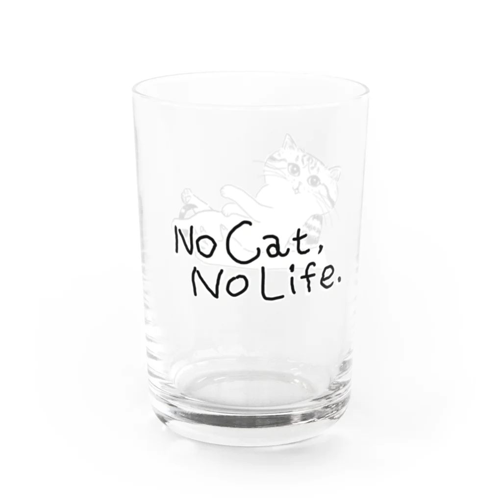 TomoshibiのNo Cat, No Life.  抱っこ猫 Water Glass :right