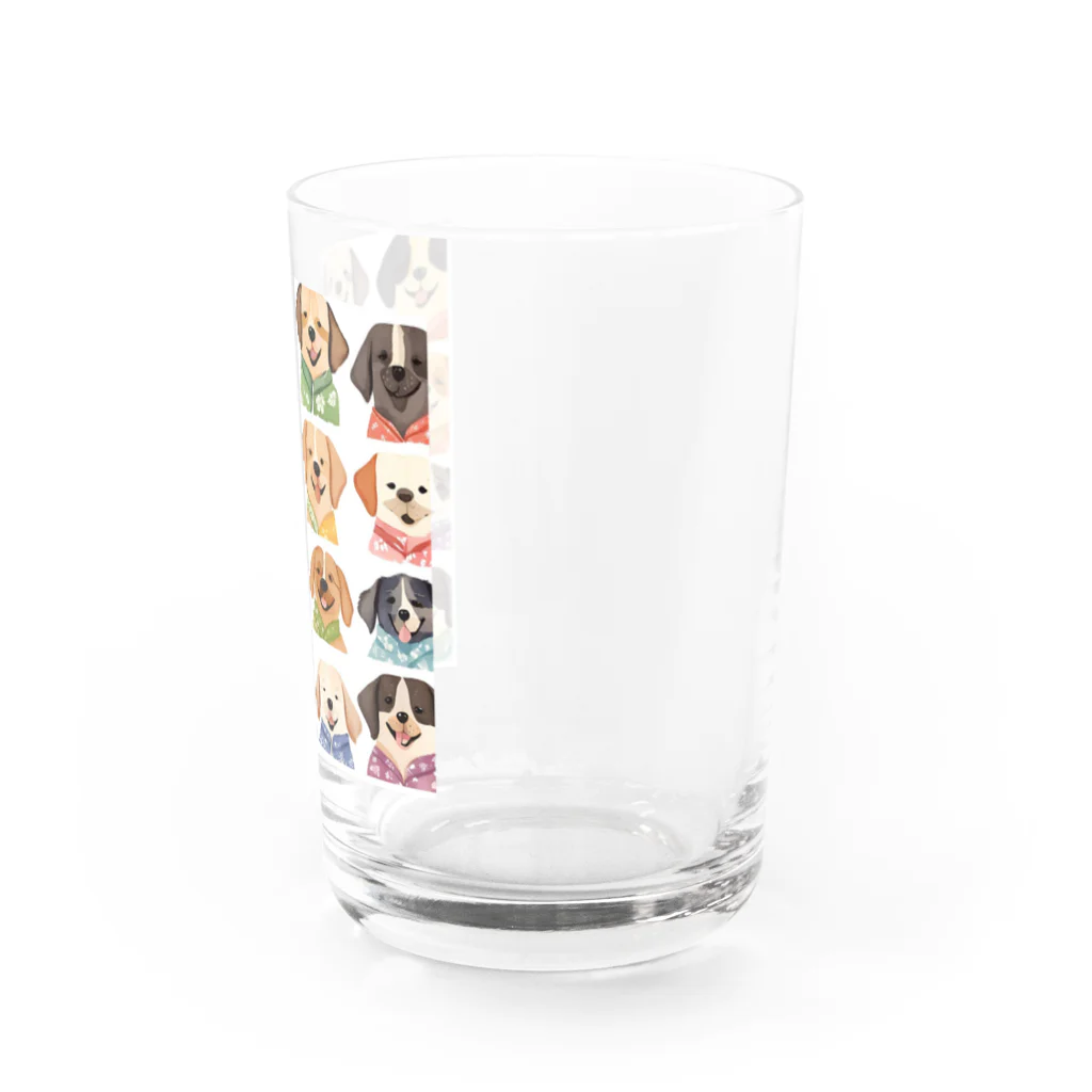 ハワイライフのアロハシャツ犬 Water Glass :right