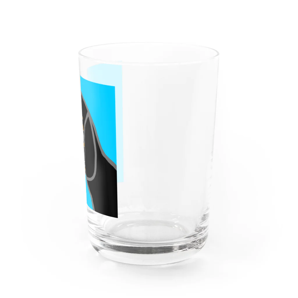 羽波紙ごろりのダックスフントの豆太郎さん Water Glass :right