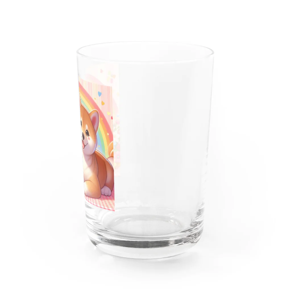 癒しのショップの夢の中の柴犬 Water Glass :right