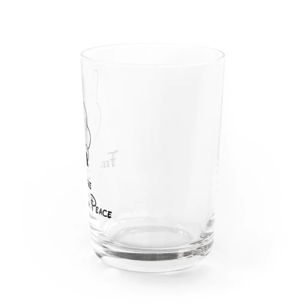 Lifehacker Diary♾️Rise Reverence by ライフハッカー358のFeel Love Feel Peace グラフィック Water Glass :right